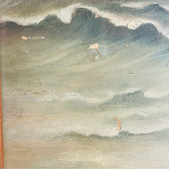 Vintage Original Dutch Oil on Board Painting Wood Frame~ 19”x 14” - Picture 10 of 11